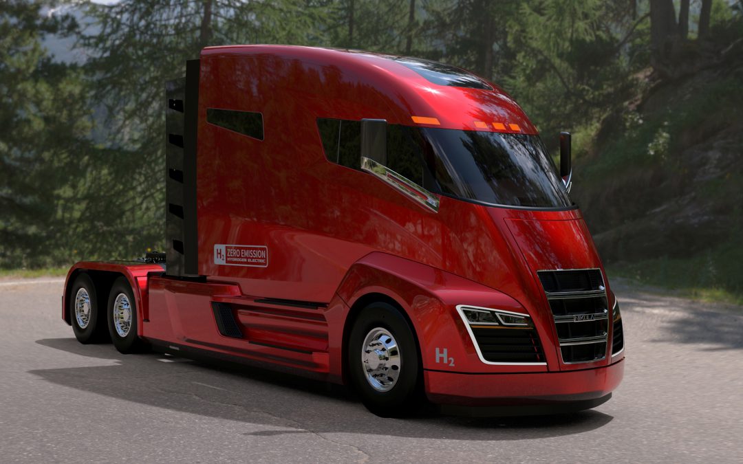 Hydrogen fuel cell powered trucks