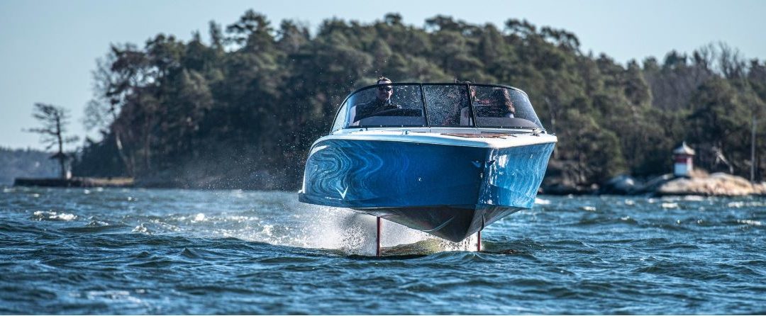 THE WORLD’S FIRST HYDROFOILING ELECTRIC PRODUCTION BOAT